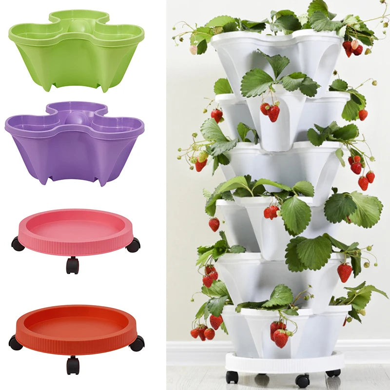 Vertical Cultivation Greenhouse With Tray And Wheels