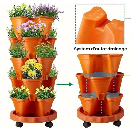 Vertical Cultivation Greenhouse With Tray And Wheels