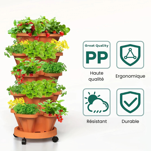 Vertical Cultivation Greenhouse With Tray And Wheels
