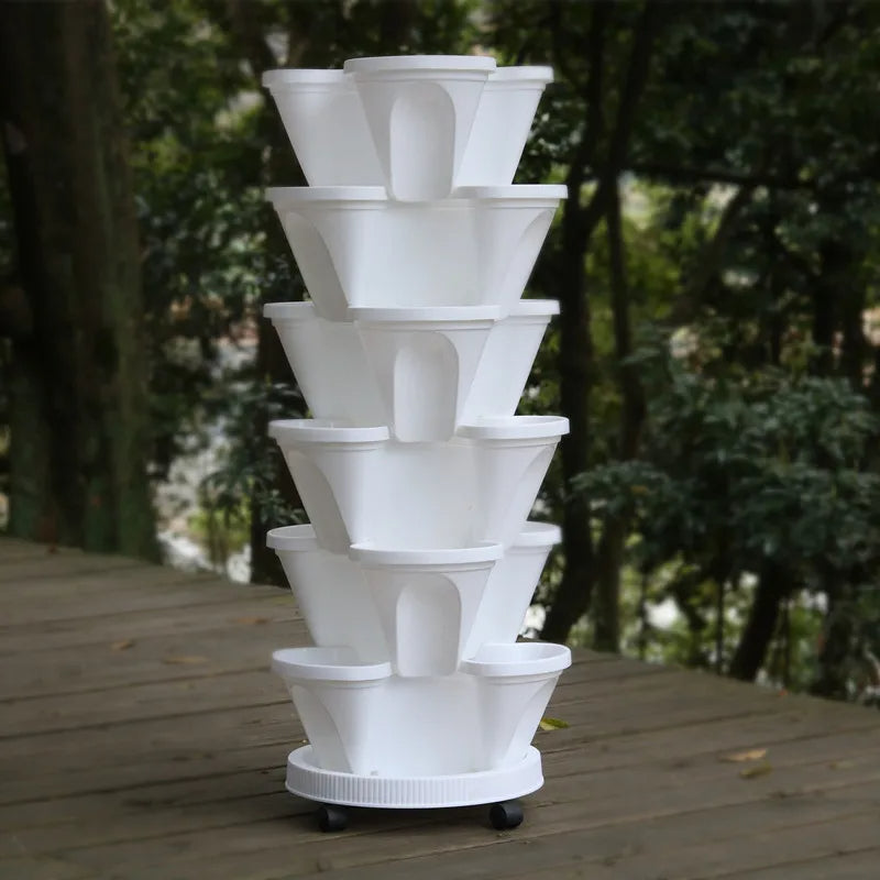 Vertical Cultivation Greenhouse With Tray And Wheels