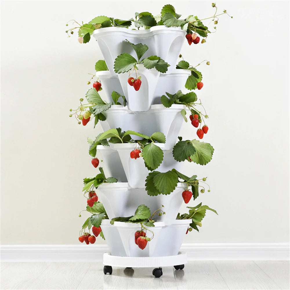 Vertical Cultivation Greenhouse With Tray And Wheels
