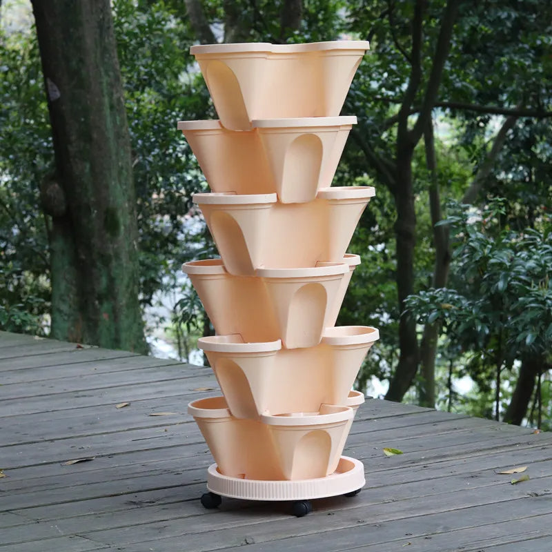 Vertical Cultivation Greenhouse With Tray And Wheels