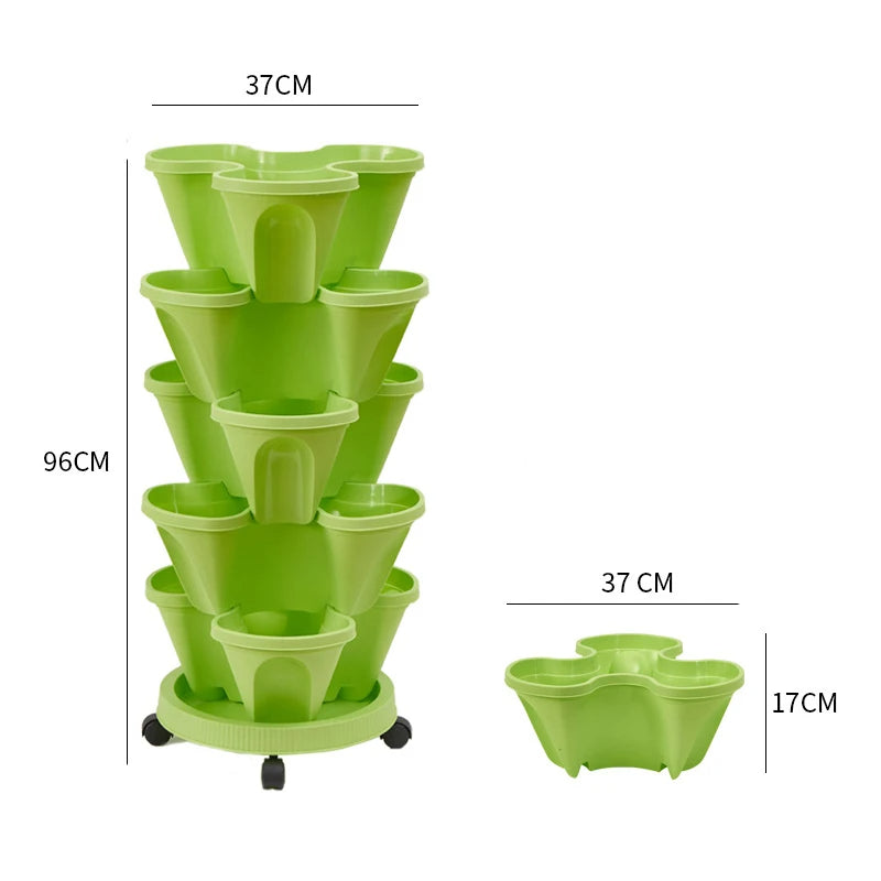 Vertical Cultivation Greenhouse With Tray And Wheels