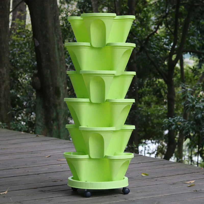 Vertical Cultivation Greenhouse With Tray And Wheels