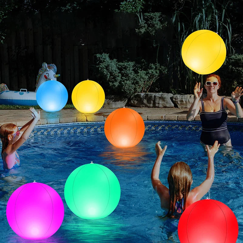 Veelkleurige LED-ballon voor zwembad met afstandsbediening