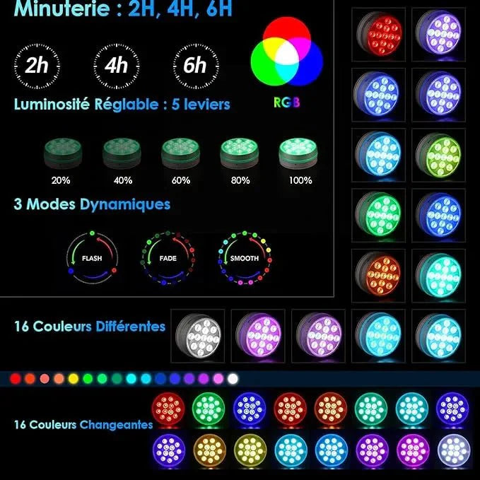 Onderdompelbaar LED-licht met afstandsbediening